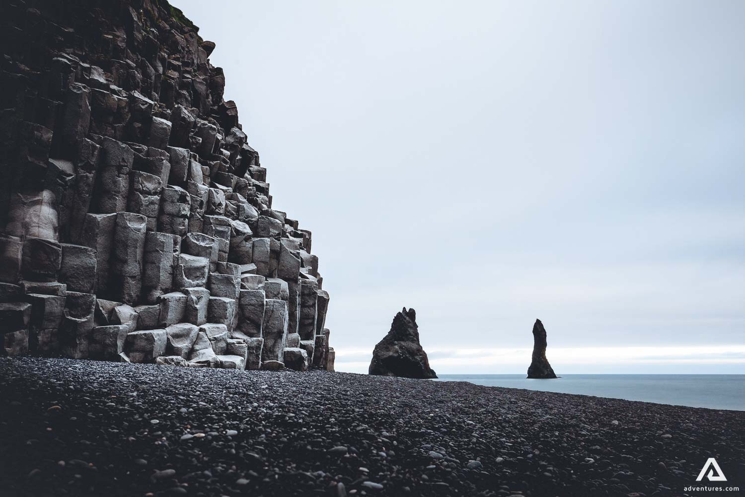 Reynisfjara Black Sand Beach In Iceland