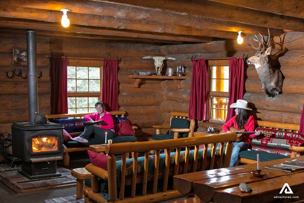 inside view in the lodge in banff