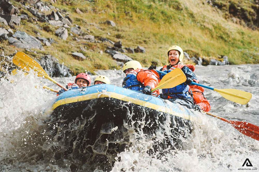 Rafting Glacial River With Family In Iceland