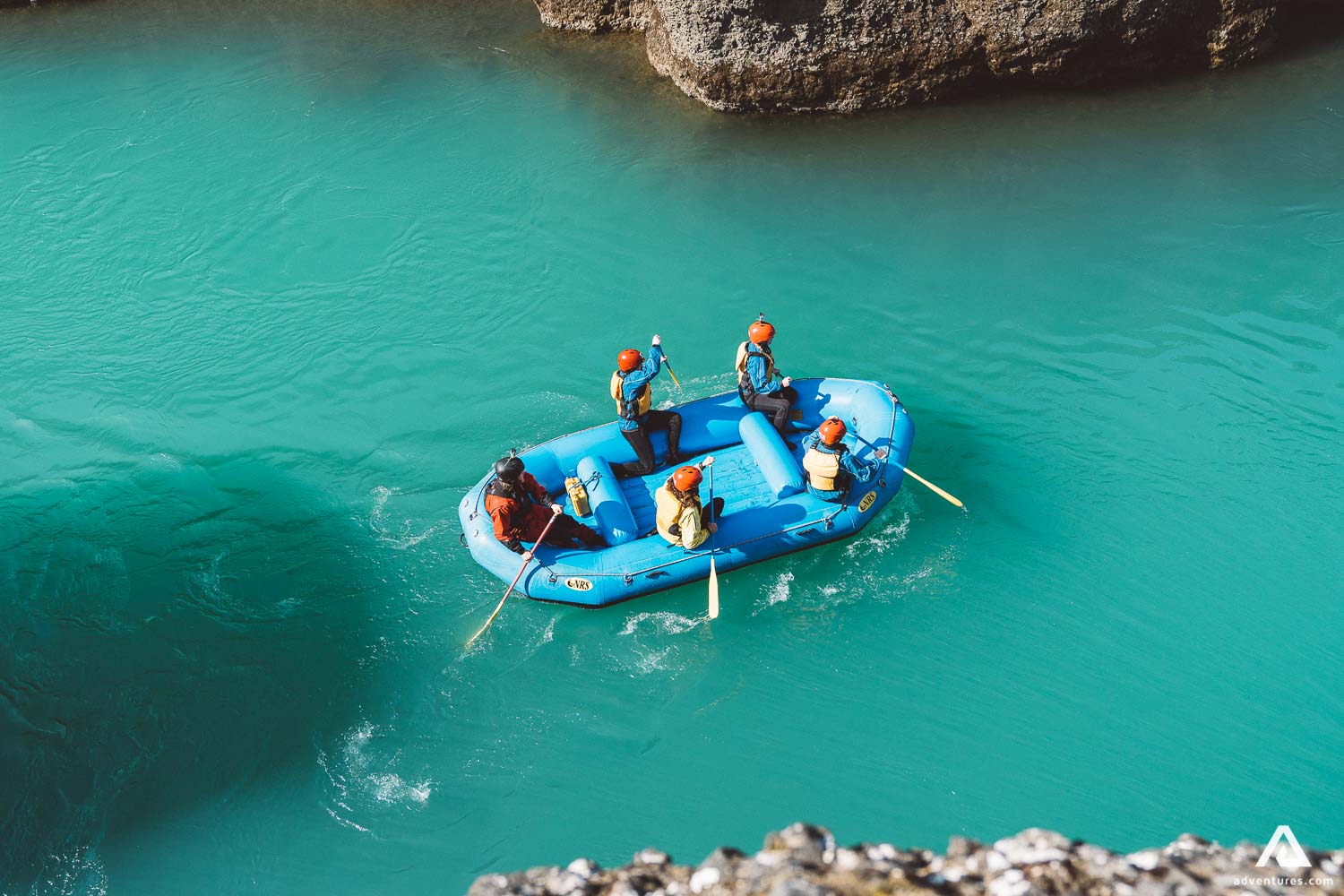 Gullfoss Canyon Rafting River Hvita In Iceland