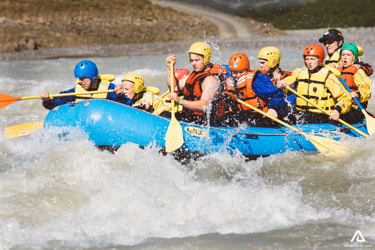 Rafting Gullfoss Canyon Hvita River In Iceland