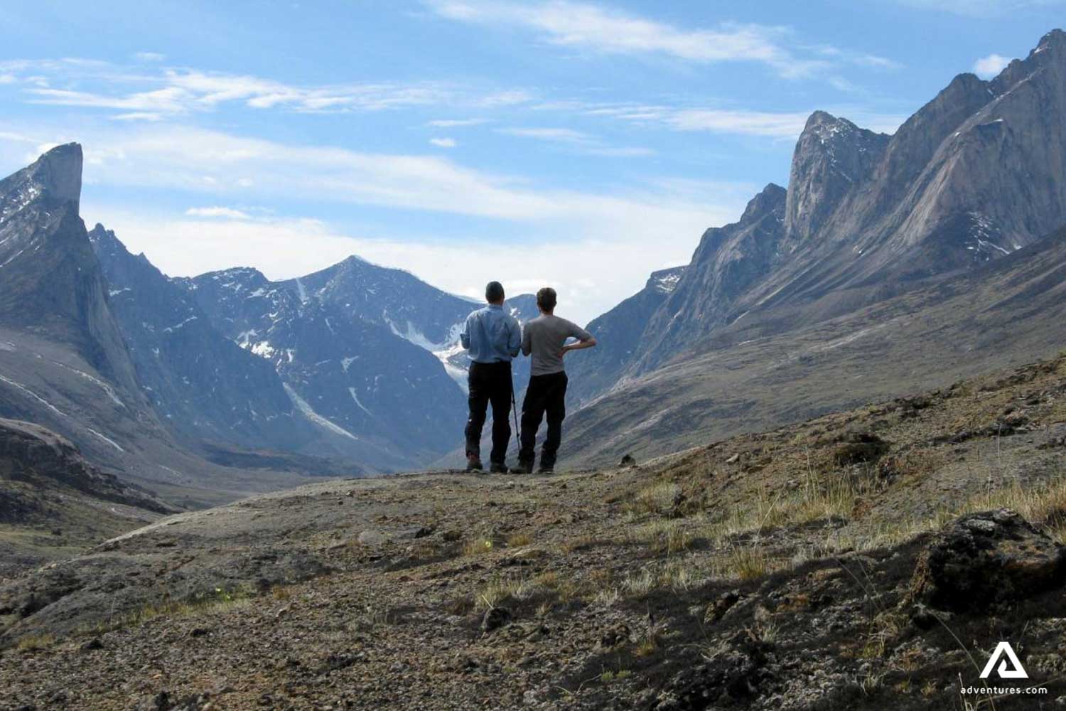two people enjoying the view in canada