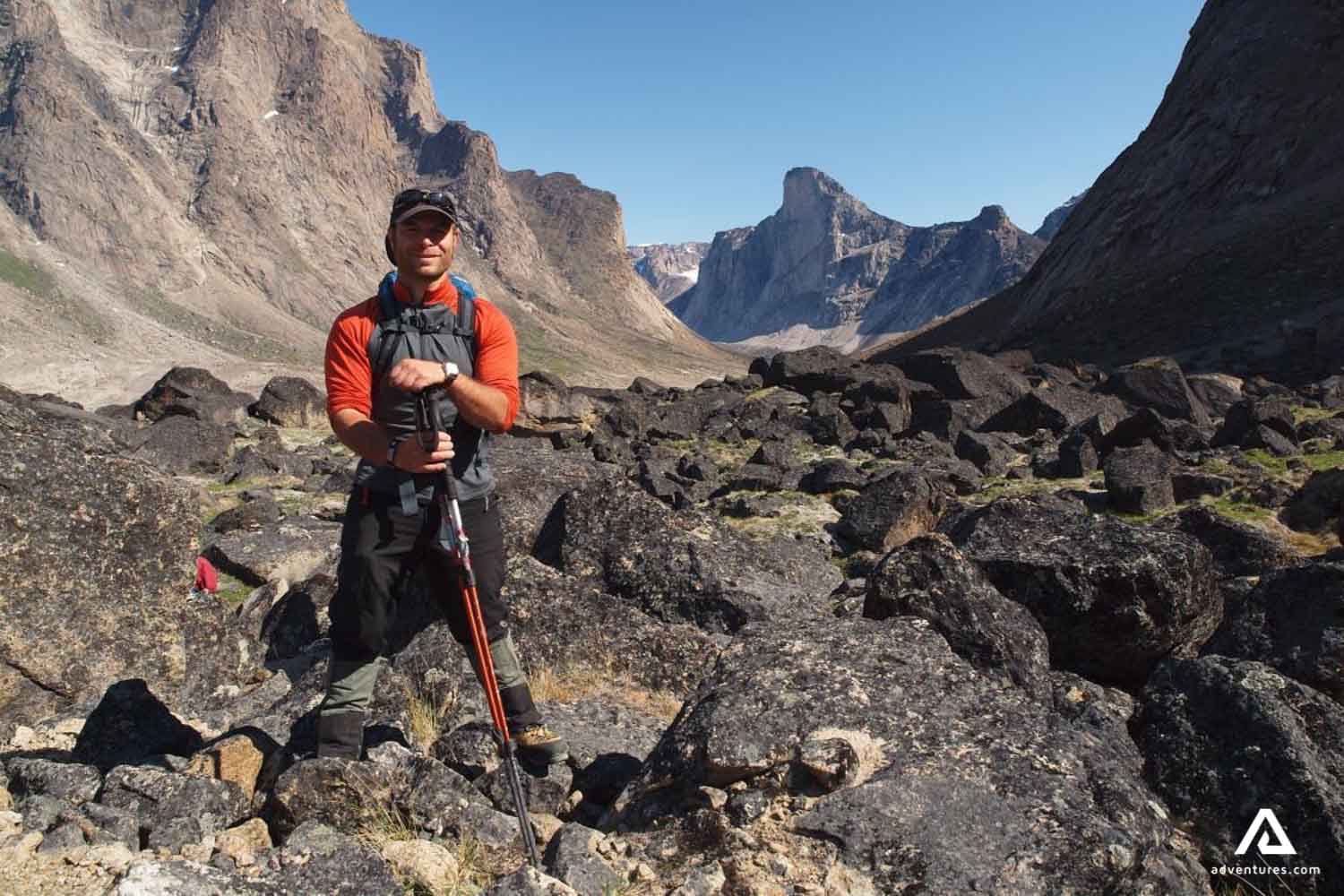 backpacker posing for a picture in canada