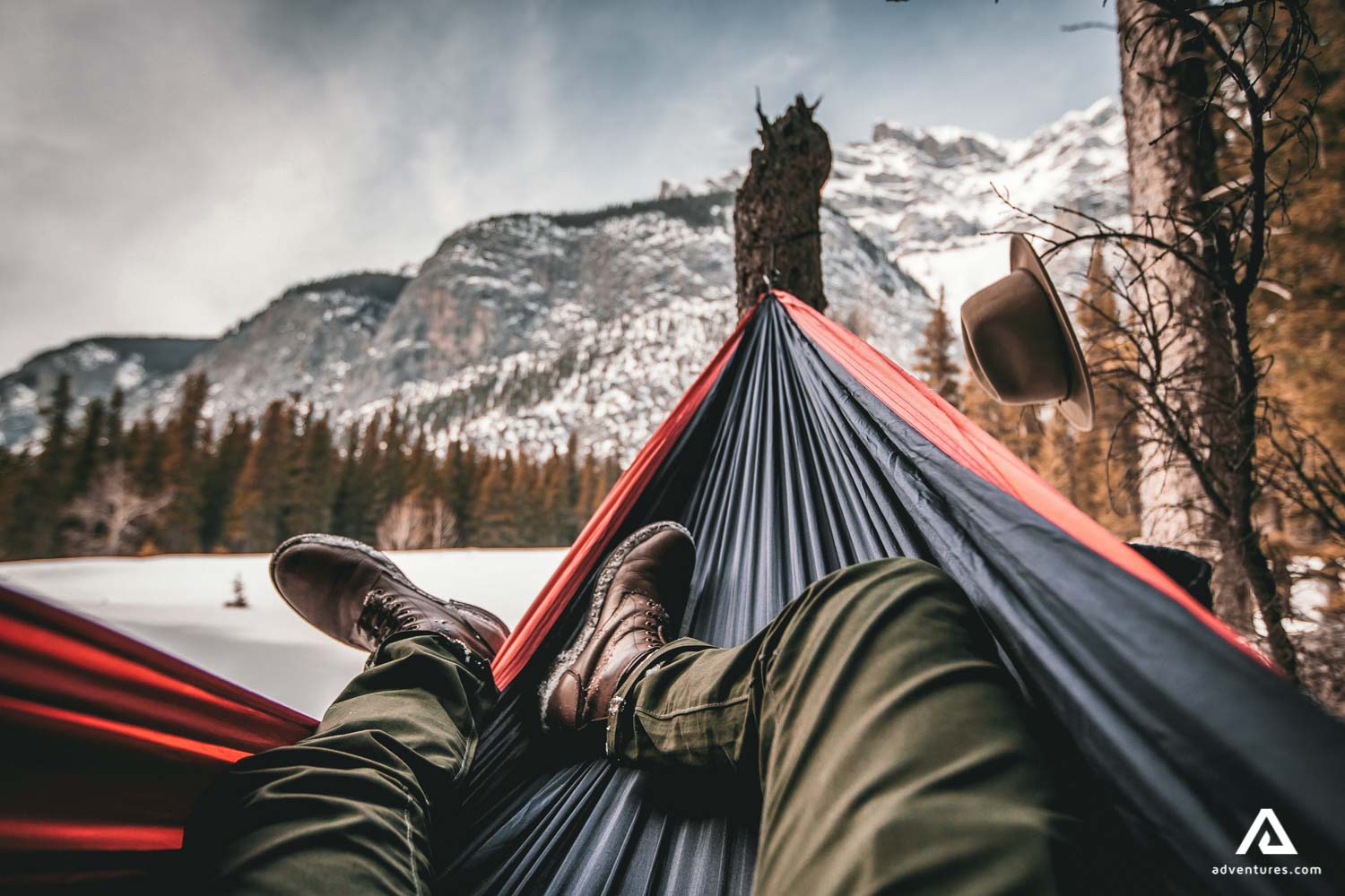 relaxing in a hammock in canada