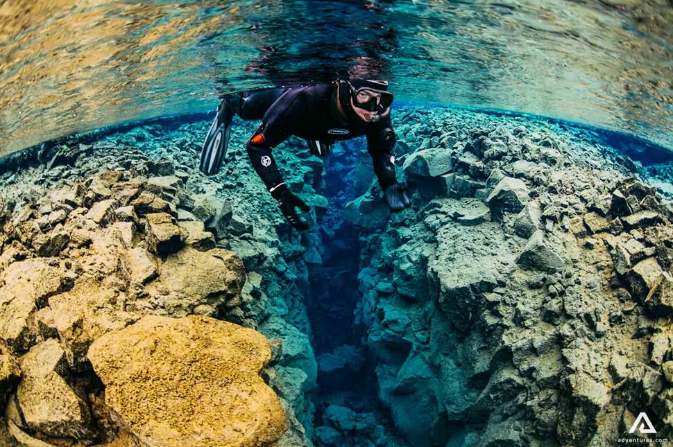 Snorkeling in Silfra in Iceland