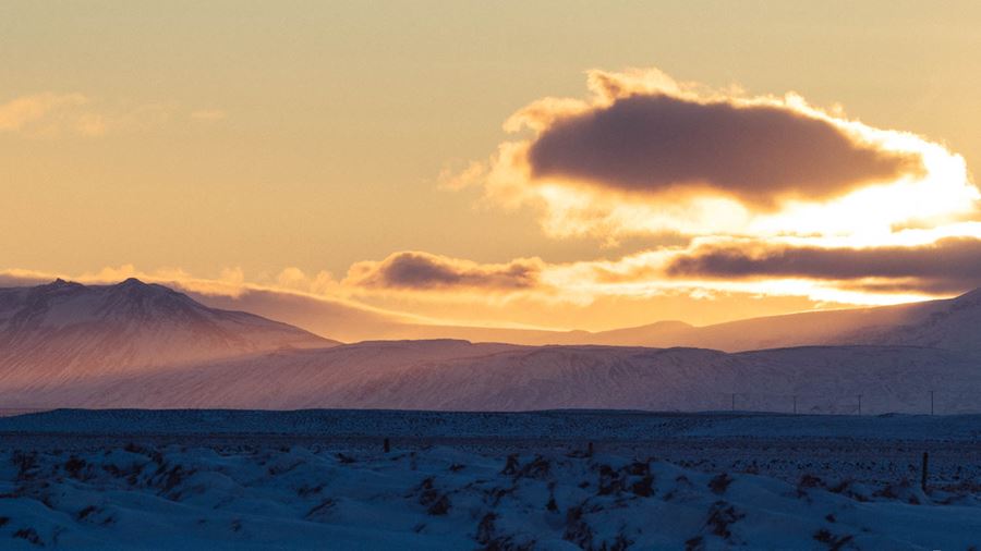Hekla Volcano Iceland Sunrise Landscape