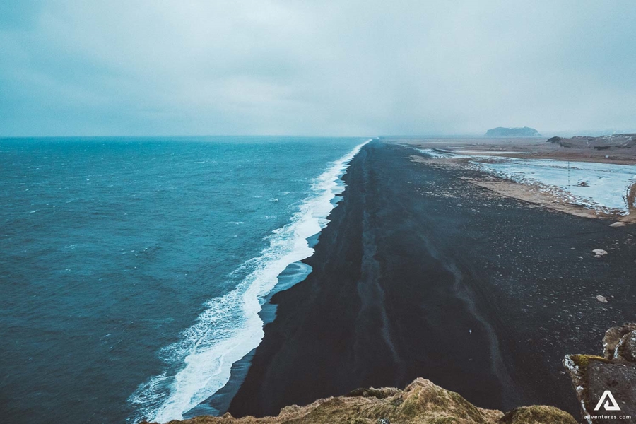  Dyrholaey Black Sand Beach Sky Sea In Iceland