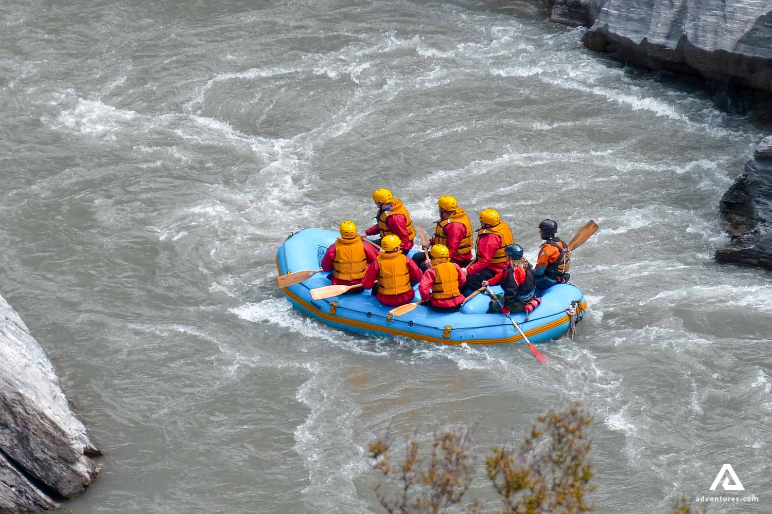 Rafting on Burnside river, Nunavut, Canada