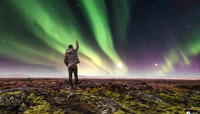 trying to reach northern lights iceland