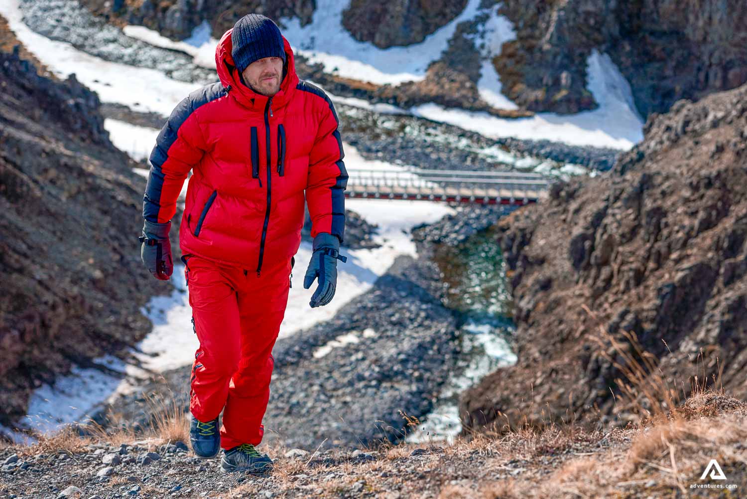 dressed up in very warm clothes for icelandic winter