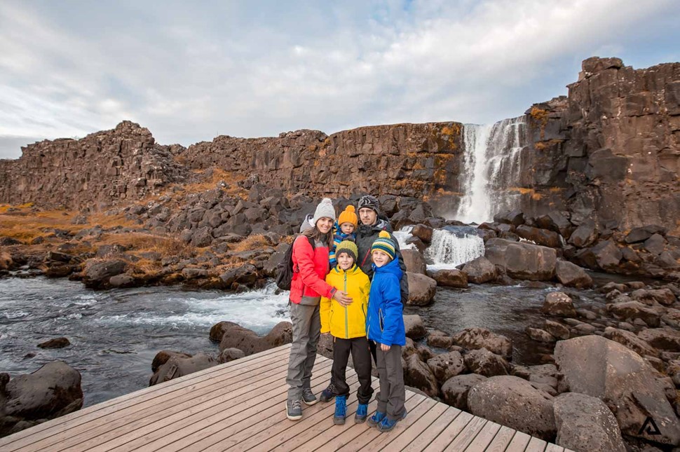 Family Photo In Thingvellir National Park Iceland
