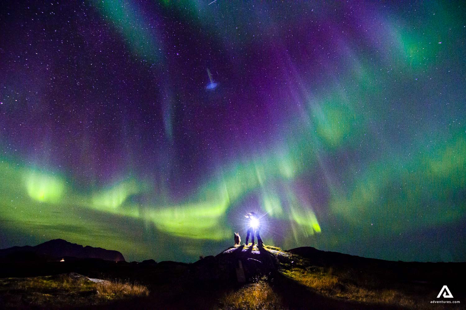 People Watching Northern Lights
