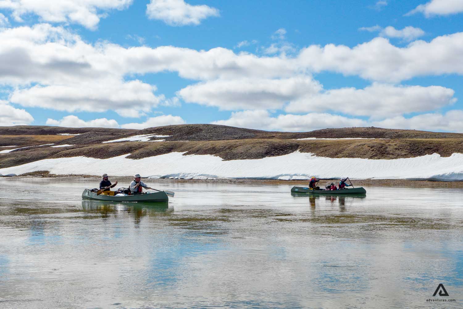 canoeing in thomsen river canada
