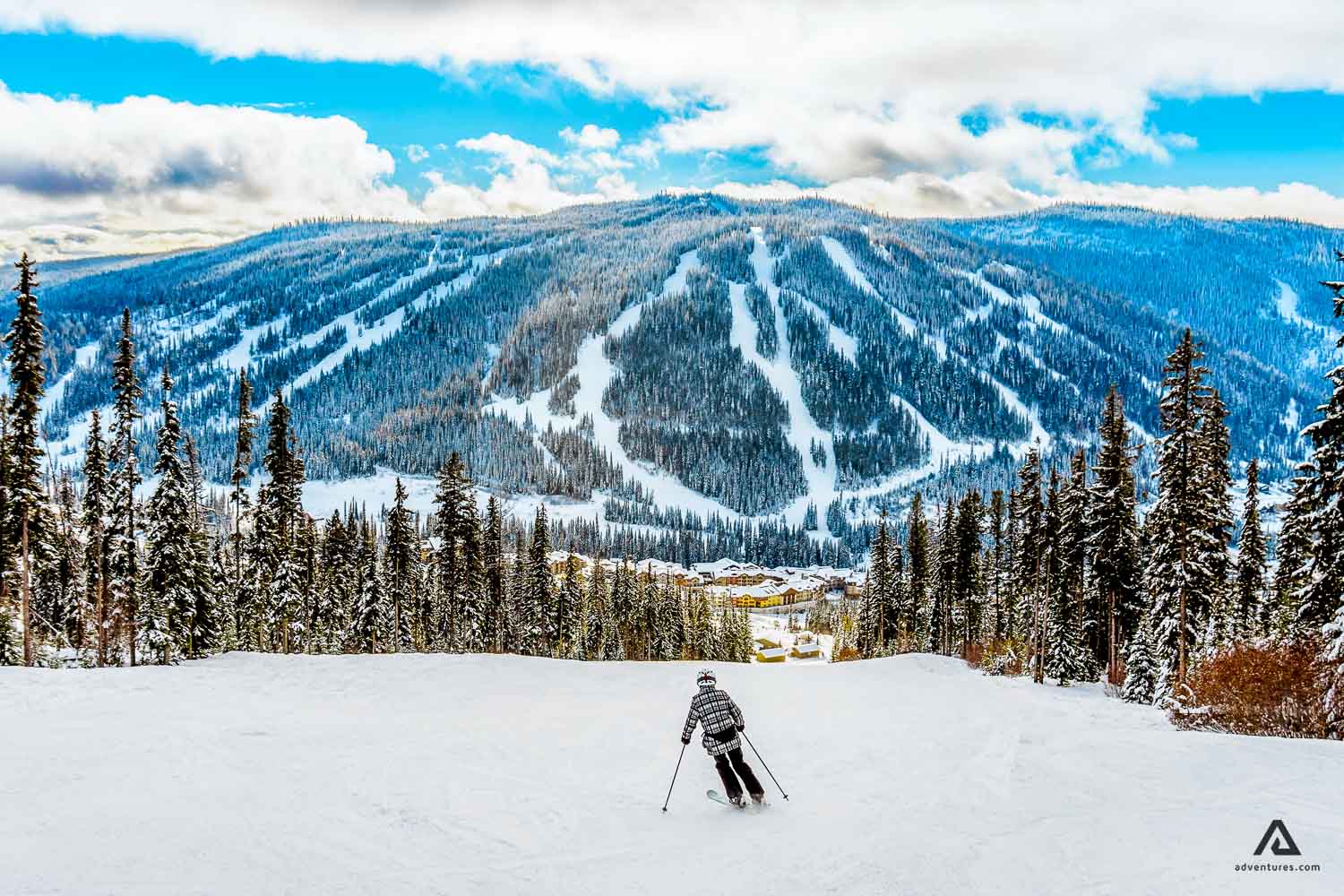 Ski Resort Canada Woman Skiing 