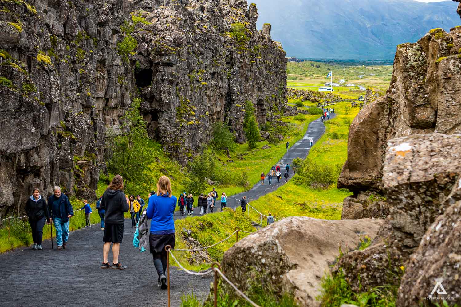 Tourist Pathway In Thingvellir National Park