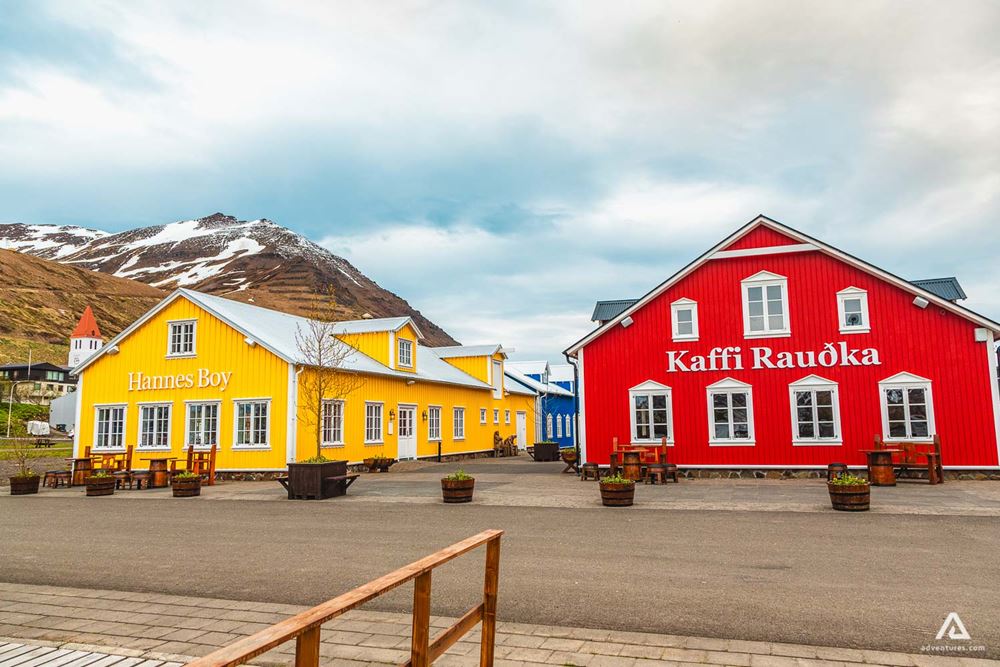 Siglufjordur village In North Iceland
