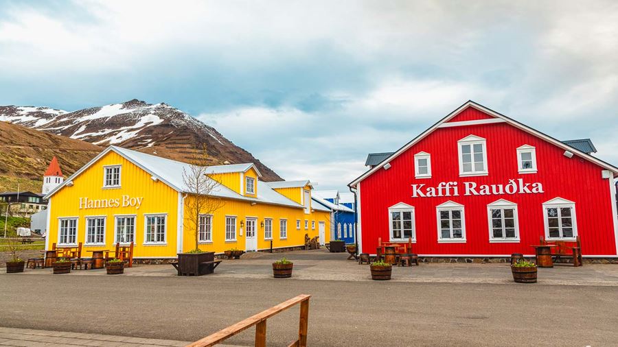 Siglufjordur village In North Iceland