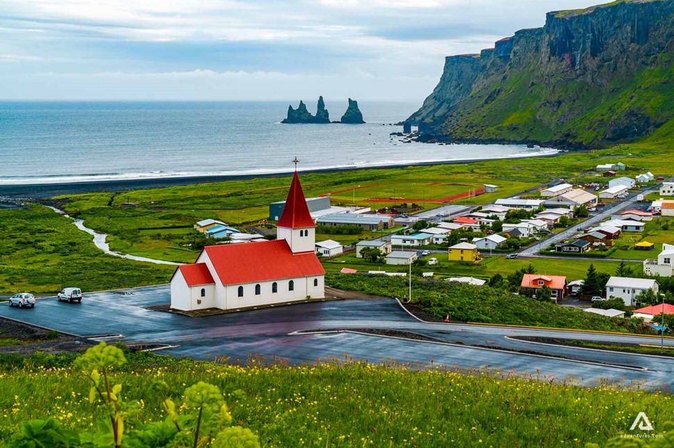 Vik Town In Iceland Landscape