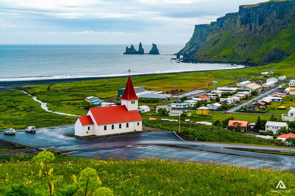 Vik Town In Iceland Landscape
