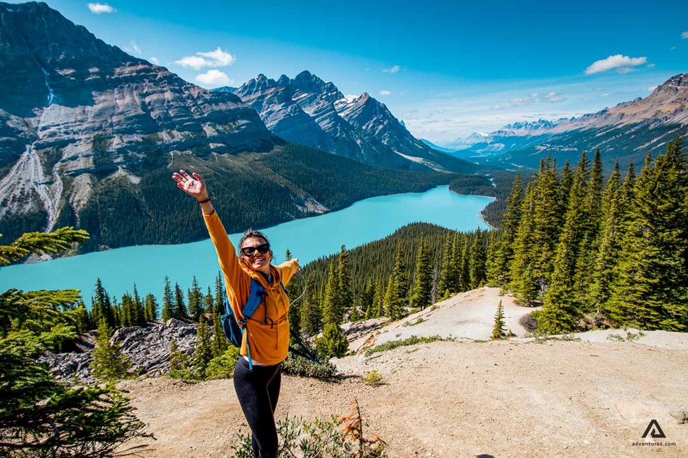 Alberta Canada National Park Mountain Lake Landscape