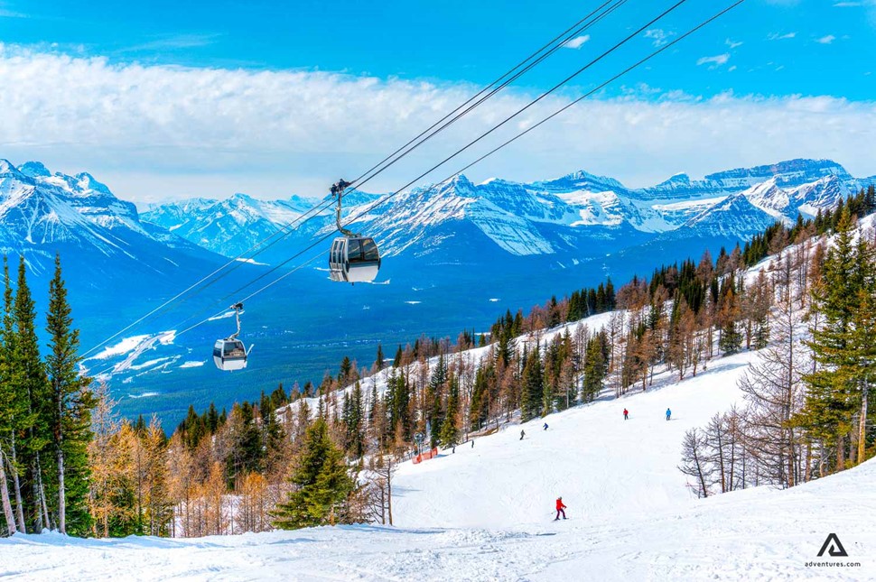 Rocky Mountain Skiing Resort Landscape