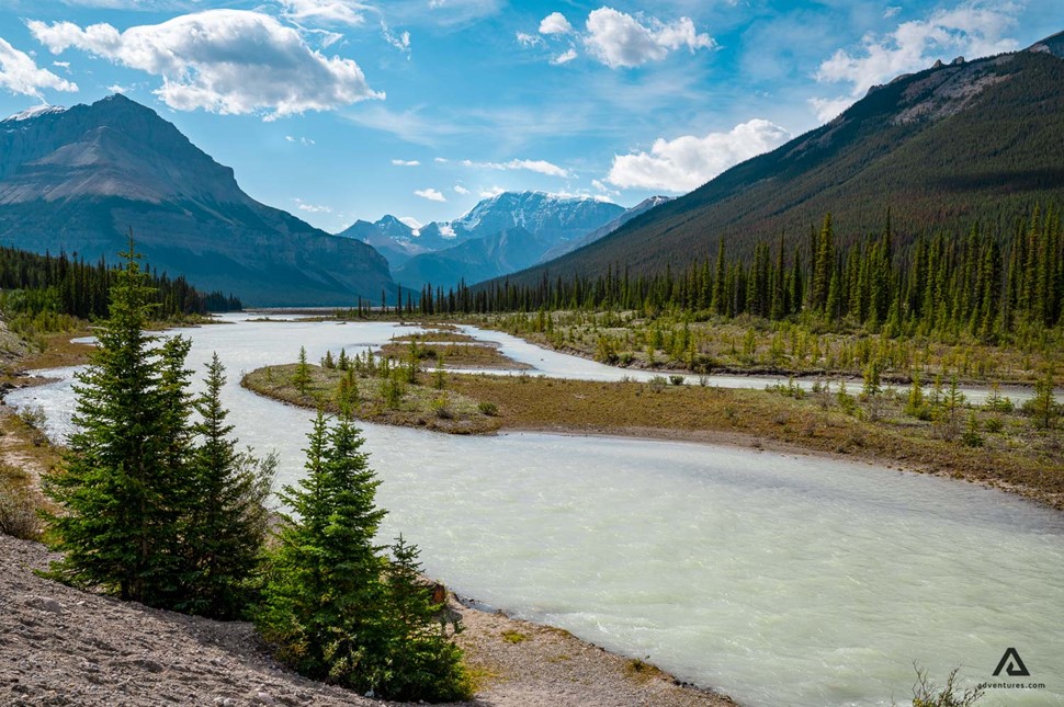 Alberta Canada Majestic Athabasca River Landscape