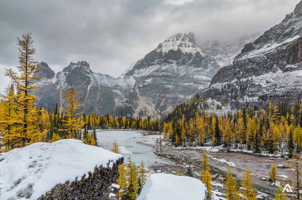 Yoho National Park in British Columbia in winter