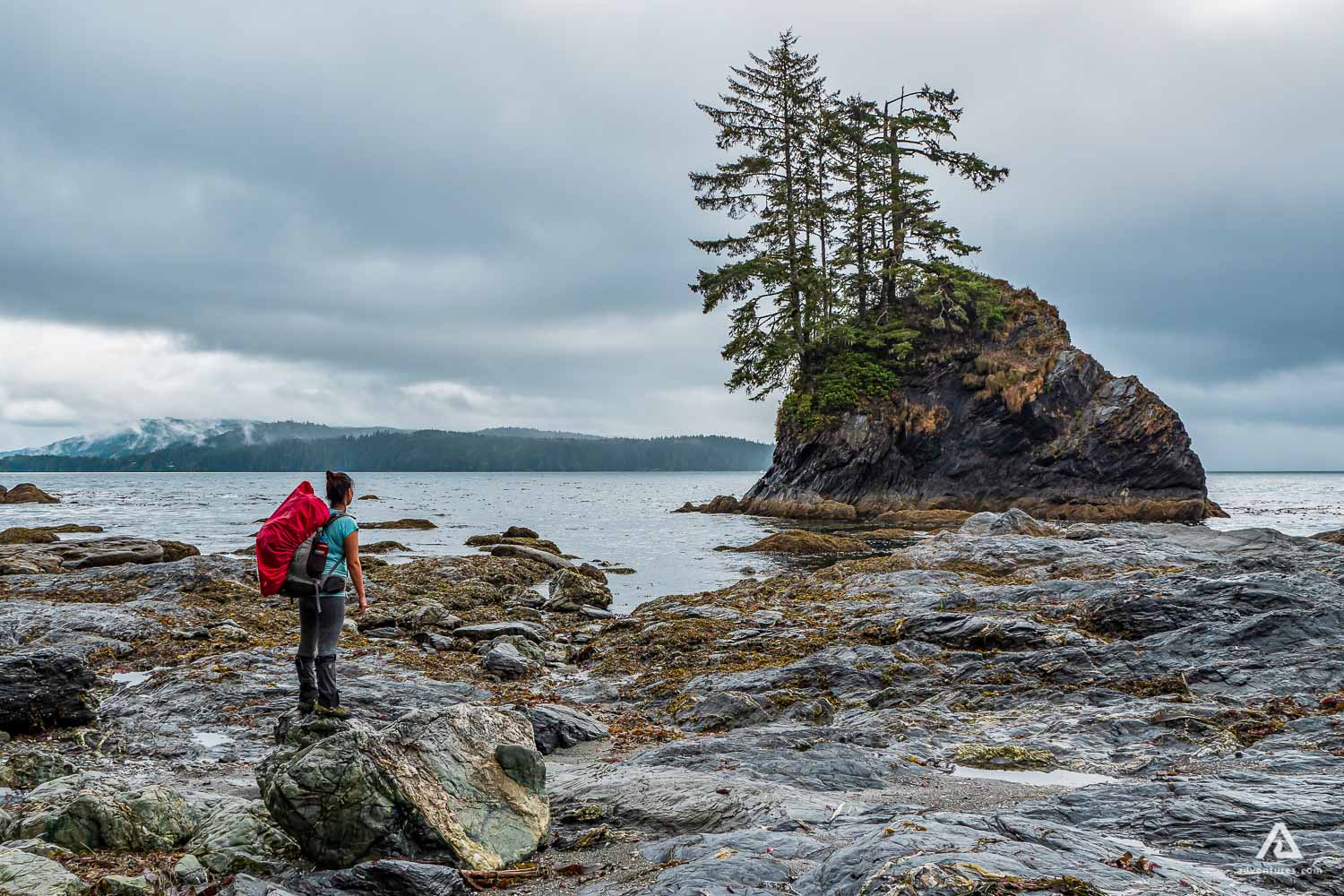 Backpacker on West Coast Trail