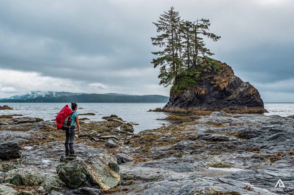 Backpacker on West Coast Trail