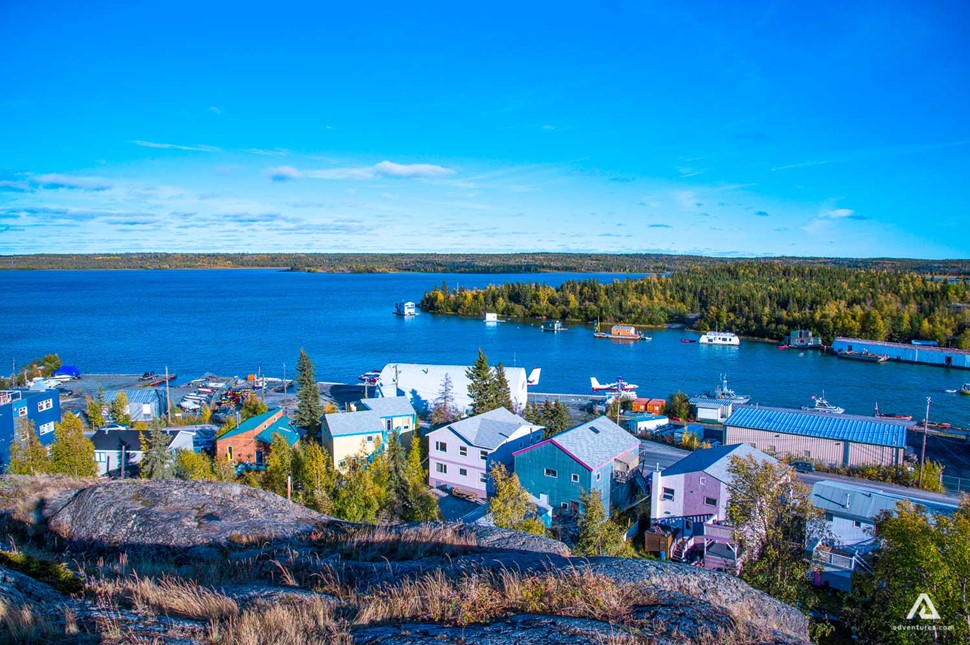 Yellowknife City in canada on a summer day