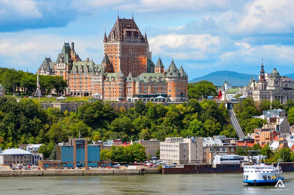 Chateau Frontenac in Quebec City in canada at summer