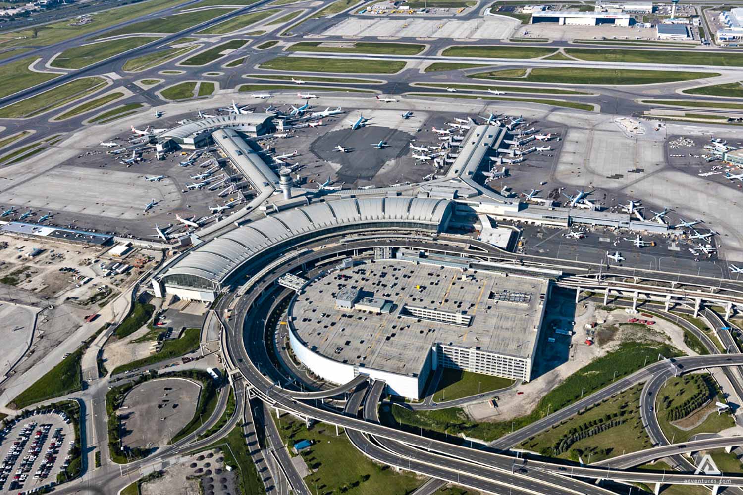 Aerial view of Toronto Pearson International Airport