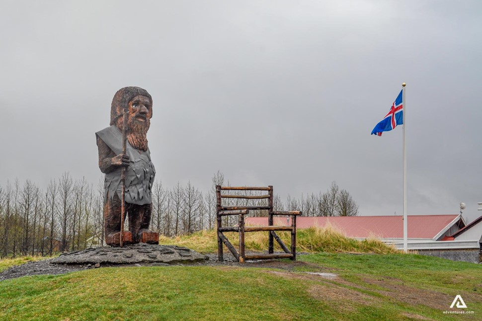 Troll statue at Geysir Centre in Iceland