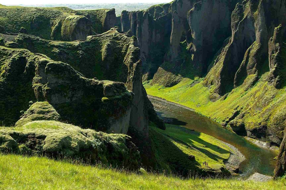 Fjaðrárgljúfur canyon in South Iceland