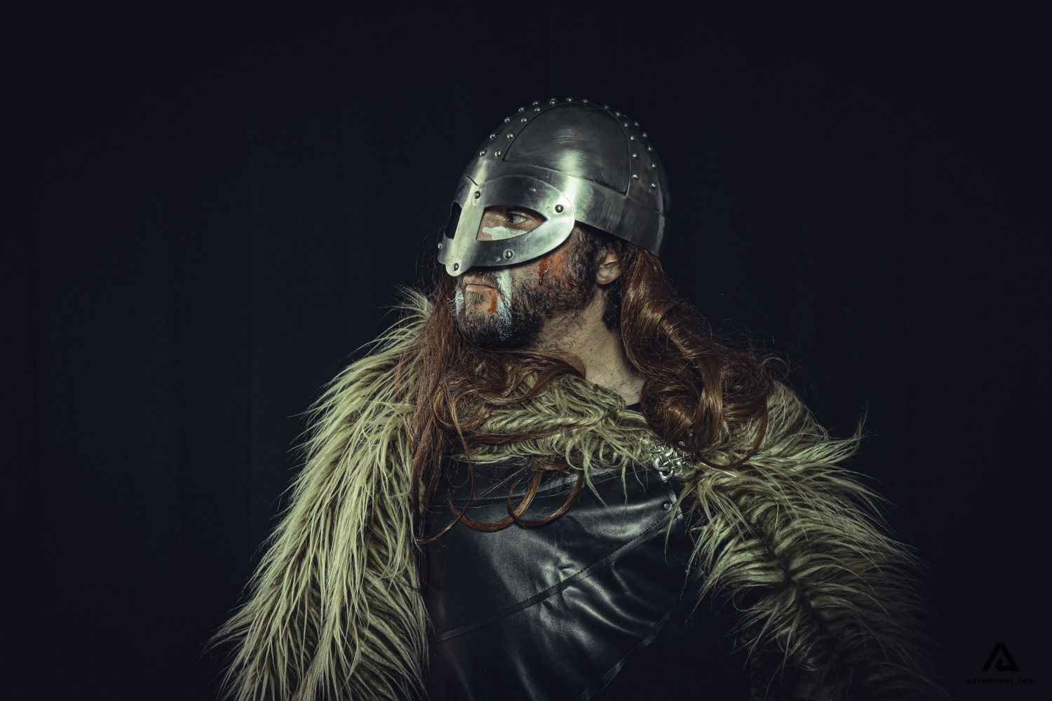 Viking warrior with helmet