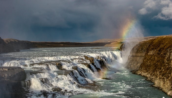 Beautiful Gullfoss Waterfall in Iceland