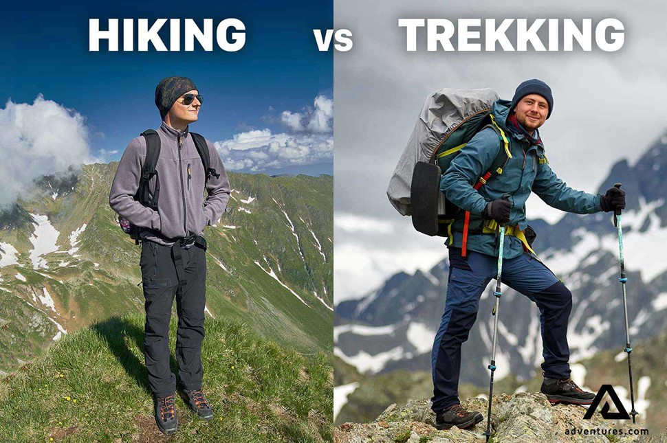 Hiking Vs Trekking image comparison