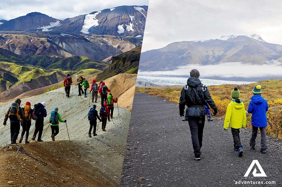 Walking Hiking Group Landmannalaugar Skaftafell in Iceland