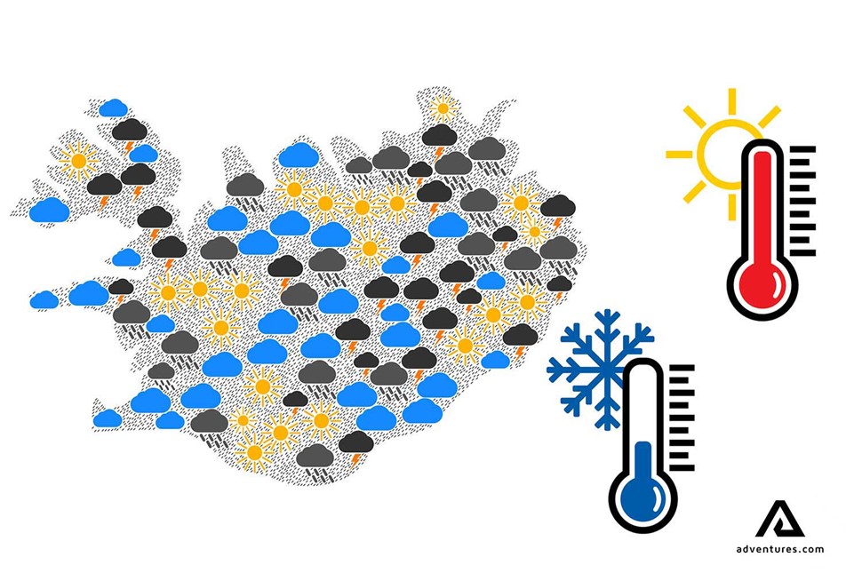 Weather Map Iceland Hot Cold Temperature in Iceland