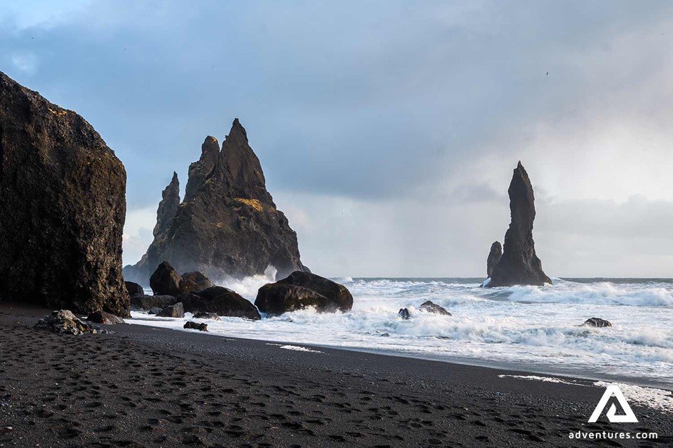 reynisdrangar cliff rocks in south iceland