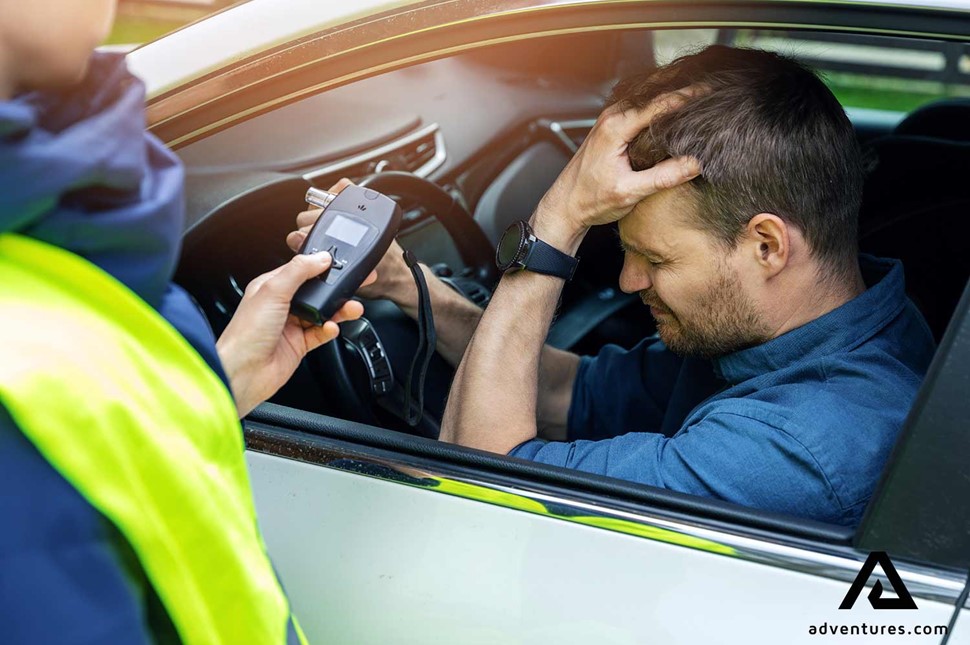 police identifying a drunk driver