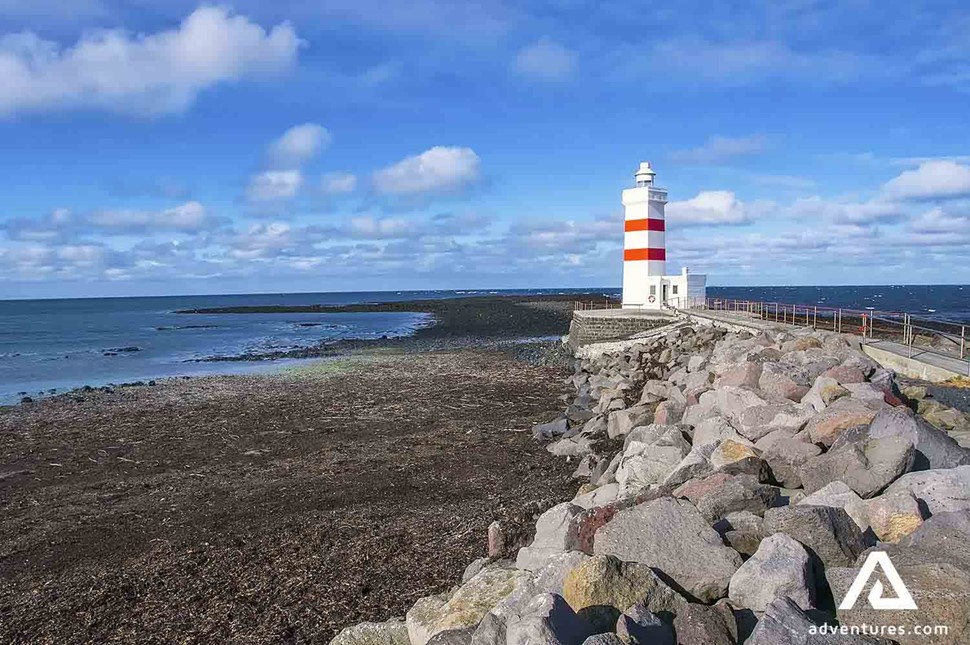 gardur lighthouse in reykjanes peninsula
